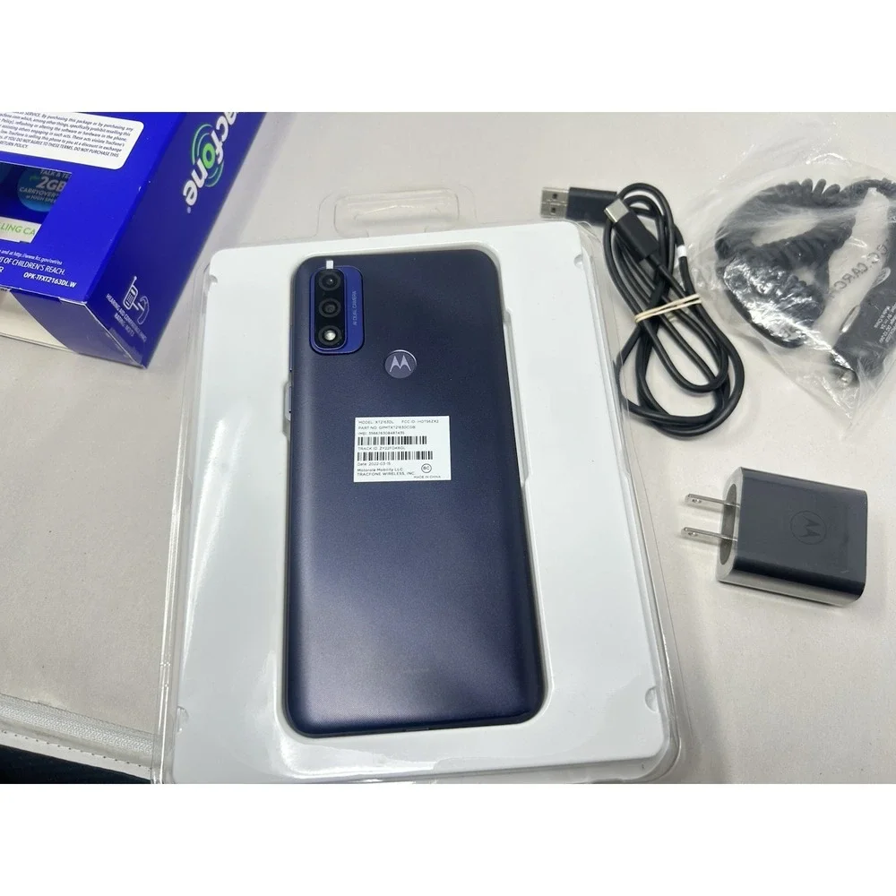Motorola Moto G Pure XT2163DL Blue Tracfone Smartphone Dual Camera